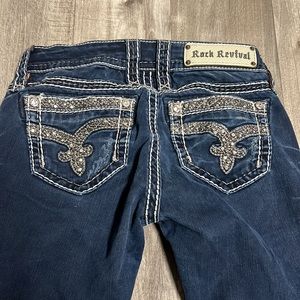 ROCK REVIVAL Skinny Jeans with Rhinestone